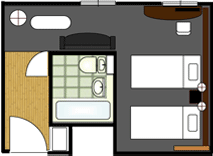 間取り図：スーペリアツインルーム