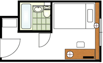 間取り図：シングルルーム