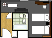 Floor plan：Superior Twin Room