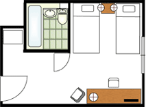 Floor plan：Twin Room